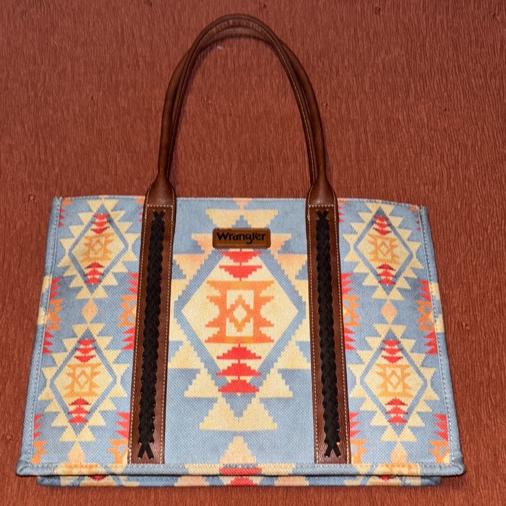 Wrangler Blue and Brown Women's Bag